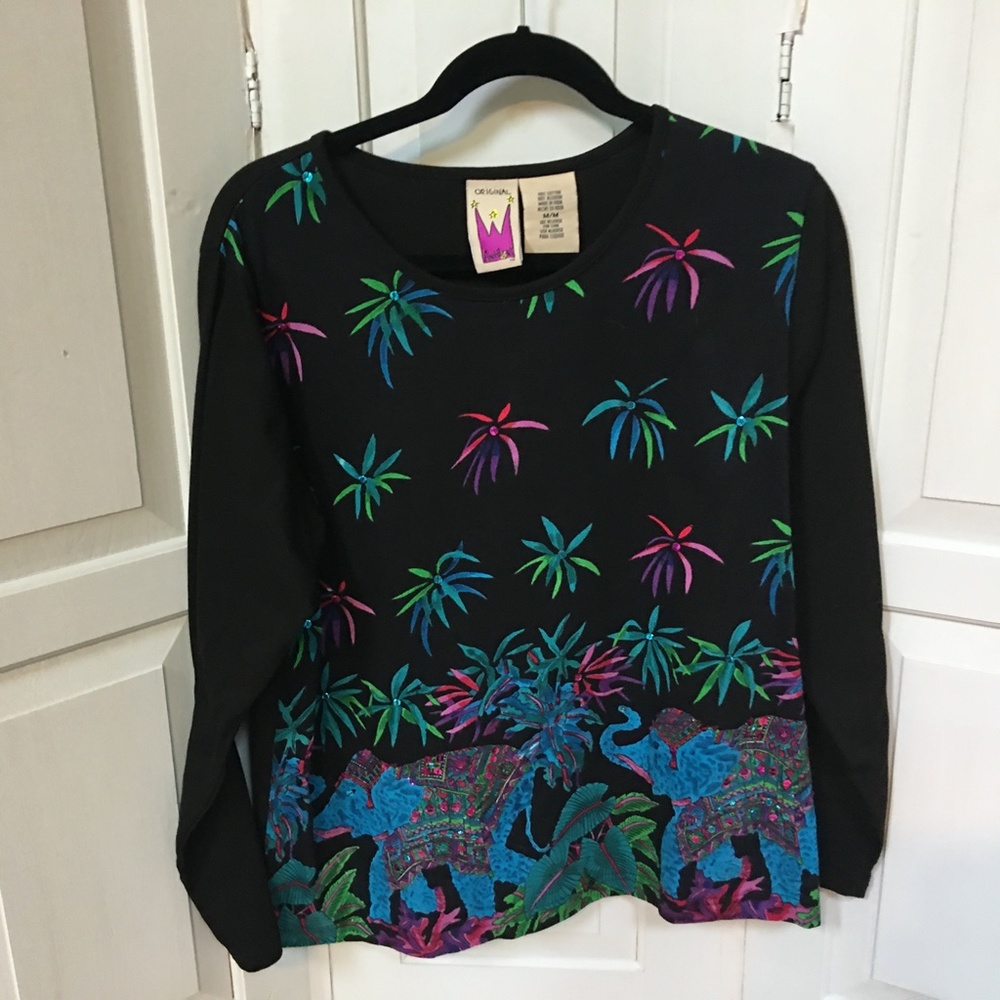 Original Anthony Colorful Cotton Elephant Top